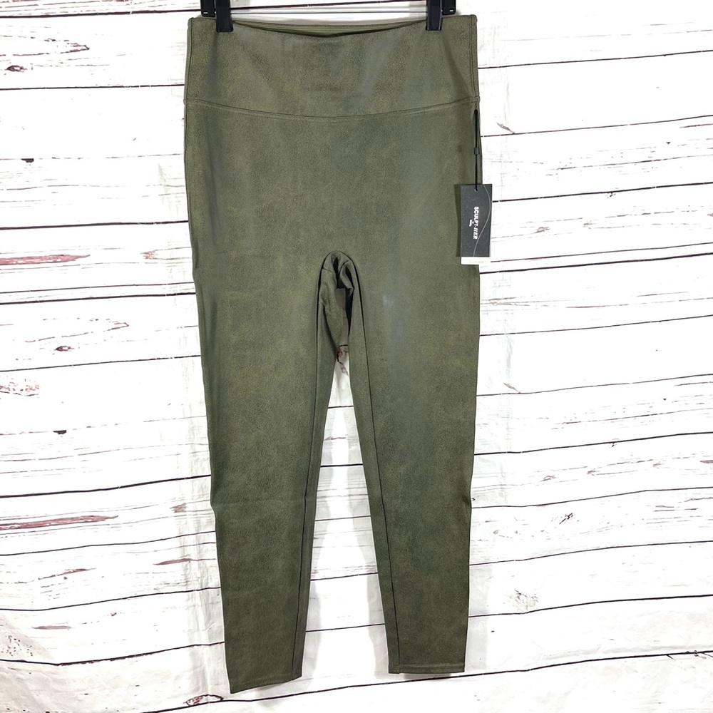 NYDJ Skinny Coated Leggings Women’s Size L Sculpt-Her Green